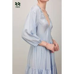 3, 4 Long sleeve beach dress(001)