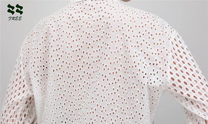 Blouse is embroiderd