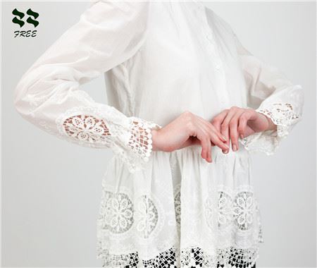 Embroidery at the end of sleeve