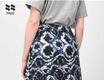 Midi skirt in multicolored