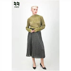 دامن حداکثر چین دار لوکس و بند کمر الاستیک