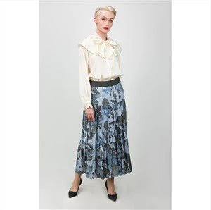 دامن میدی چند رنگ الاستیک کمر بلند زنانه سبک جدید